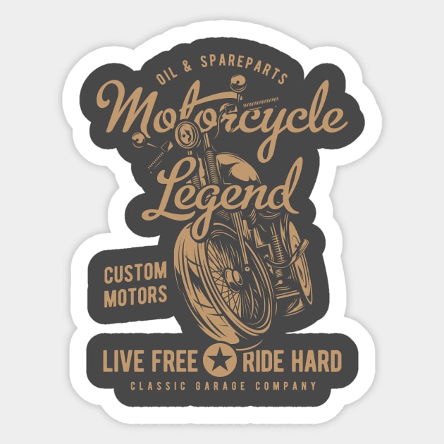 Vintage Motorcycles Sticker by animericans